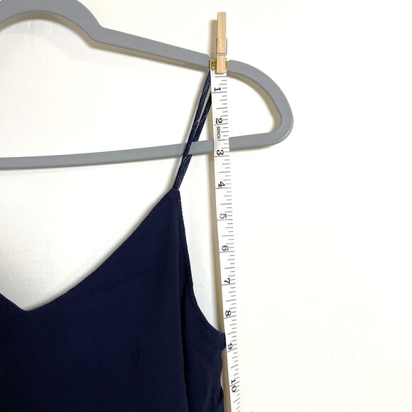 Zara V-Neck Sleeveless Navy Blue Viscose Midi Dress Size S - Picture 15 of 16